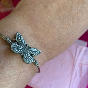 Silver Butterfly Bracelet - Silver Tone